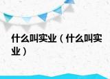 什么叫實業(yè)（什么叫實業(yè)）