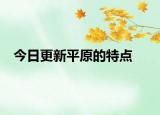 今日更新平原的特點