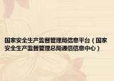 國家安全生產(chǎn)監(jiān)督管理局信息平臺(tái)（國家安全生產(chǎn)監(jiān)督管理總局通信信息中心）