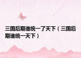 三國(guó)后期誰(shuí)統(tǒng)一了天下（三國(guó)后期誰(shuí)統(tǒng)一天下）