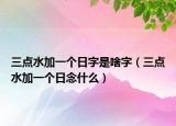 三點水加一個日字是啥字（三點水加一個日念什么）