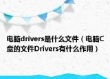 電腦drivers是什么文件（電腦C盤的文件Drivers有什么作用）