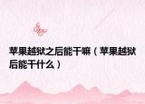 蘋果越獄之后能干嘛（蘋果越獄后能干什么）
