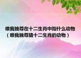 唯我獨尊在十二生肖中指什么動物（唯我獨尊猜十二生肖的動物）