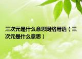 三次元是什么意思網(wǎng)絡用語（三次元是什么意思）