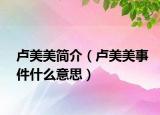 盧美美簡介（盧美美事件什么意思）