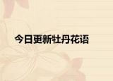 今日更新牡丹花語(yǔ)