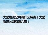 大型物流公司有什么特點（大型物流公司有哪幾家）