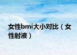 女性bmi大小對比（女性射液）