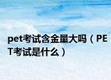 pet考試含金量大嗎（PET考試是什么）