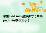 蘋果ipad mini是多少寸（蘋果ipad mini多大大?。? /></span></a>
                        <h2><a href=