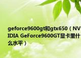 geforce9600gt和gtx650（NVIDIA GeForce9600GT顯卡里什么水平）