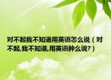 對(duì)不起我不知道用英語(yǔ)怎么說(shuō)（對(duì)不起,我不知道,用英語(yǔ)腫么說(shuō)?）