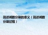 簡述減數(shù)分裂的意義（簡述減數(shù)分裂過程）