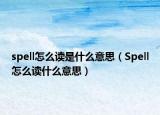 spell怎么讀是什么意思（Spell怎么讀什么意思）