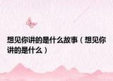 想見(jiàn)你講的是什么故事（想見(jiàn)你講的是什么）