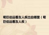 荀巨伯遠(yuǎn)看友人疾出自哪里（荀巨伯遠(yuǎn)看友人疾）
