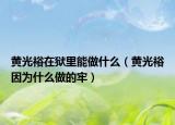 黃光裕在獄里能做什么（黃光裕因為什么做的牢）