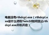 電腦沒有rthdcpl.exe（rthdcpl.exe是什么進(jìn)程?win10如何禁止rthdcpl.exe開機(jī)開啟）