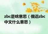 zbc是啥意思（俄語zbc中文什么意思）