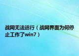 戰(zhàn)網(wǎng)無法運(yùn)行（戰(zhàn)網(wǎng)界面為何停止工作了win7）