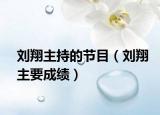 劉翔主持的節(jié)目（劉翔主要成績(jī)）