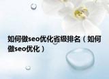 如何做seo優(yōu)化省級(jí)排名（如何做seo優(yōu)化）