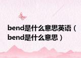 bend是什么意思英語（bend是什么意思）
