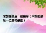 宋朝的最后一位皇帝（宋朝的最后一位皇帝是誰(shuí)）