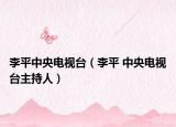 李平中央電視臺(tái)（李平 中央電視臺(tái)主持人）