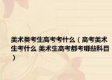 美術(shù)類考生高考考什么（高考美術(shù)生考什么 美術(shù)生高考都考哪些科目）
