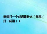 氙氚打一個成語是什么（氙氚（打一成語））