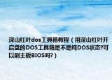 深山紅葉dos工具箱教程（用深山紅葉開(kāi)啟盤(pán)的DOS工具箱是不是純DOS狀態(tài)?可以刷主板BIOS嗎?）