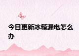 今日更新冰箱漏電怎么辦
