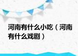 河南有什么小吃（河南有什么戲劇）