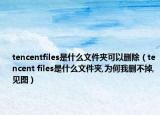tencentfiles是什么文件夾可以刪除（tencent files是什么文件夾,為何我刪不掉,見圖）