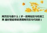 網(wǎng)頁掛馬是什么（求一款網(wǎng)站掛馬檢測工具 最好是能幫助清理網(wǎng)頁掛馬代碼的）
