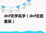 dnf玄學(xué)名字（dnf玄武套裝）