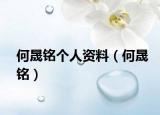 何晟銘個(gè)人資料（何晟銘）