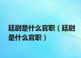 廷尉是什么官職（廷尉是什么官職）