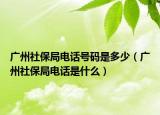 廣州社保局電話號碼是多少（廣州社保局電話是什么）