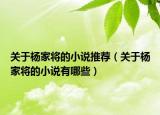 關(guān)于楊家將的小說推薦（關(guān)于楊家將的小說有哪些）