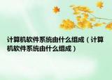 計算機軟件系統(tǒng)由什么組成（計算機軟件系統(tǒng)由什么組成）