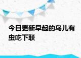 今日更新早起的鳥兒有蟲吃下聯(lián)