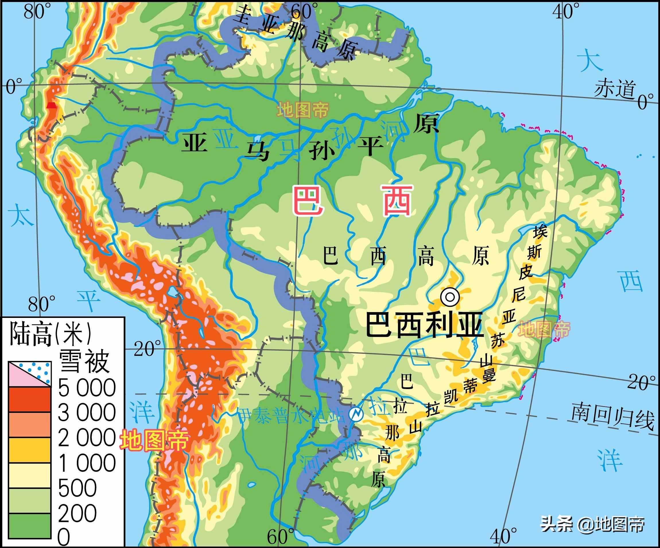 世界七大洲地形圖（12圖）