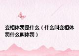 變相體罰是什么（什么叫變相體罰什么叫體罰）