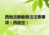 西地蘭靜脈推注注意事項(xiàng)（西地蘭）