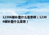 12306候補(bǔ)是什么意思?。?2306候補(bǔ)是什么意思）