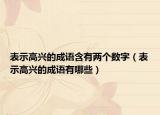表示高興的成語(yǔ)含有兩個(gè)數(shù)字（表示高興的成語(yǔ)有哪些）