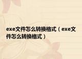 exe文件怎么轉(zhuǎn)換格式（exe文件怎么轉(zhuǎn)換格式）